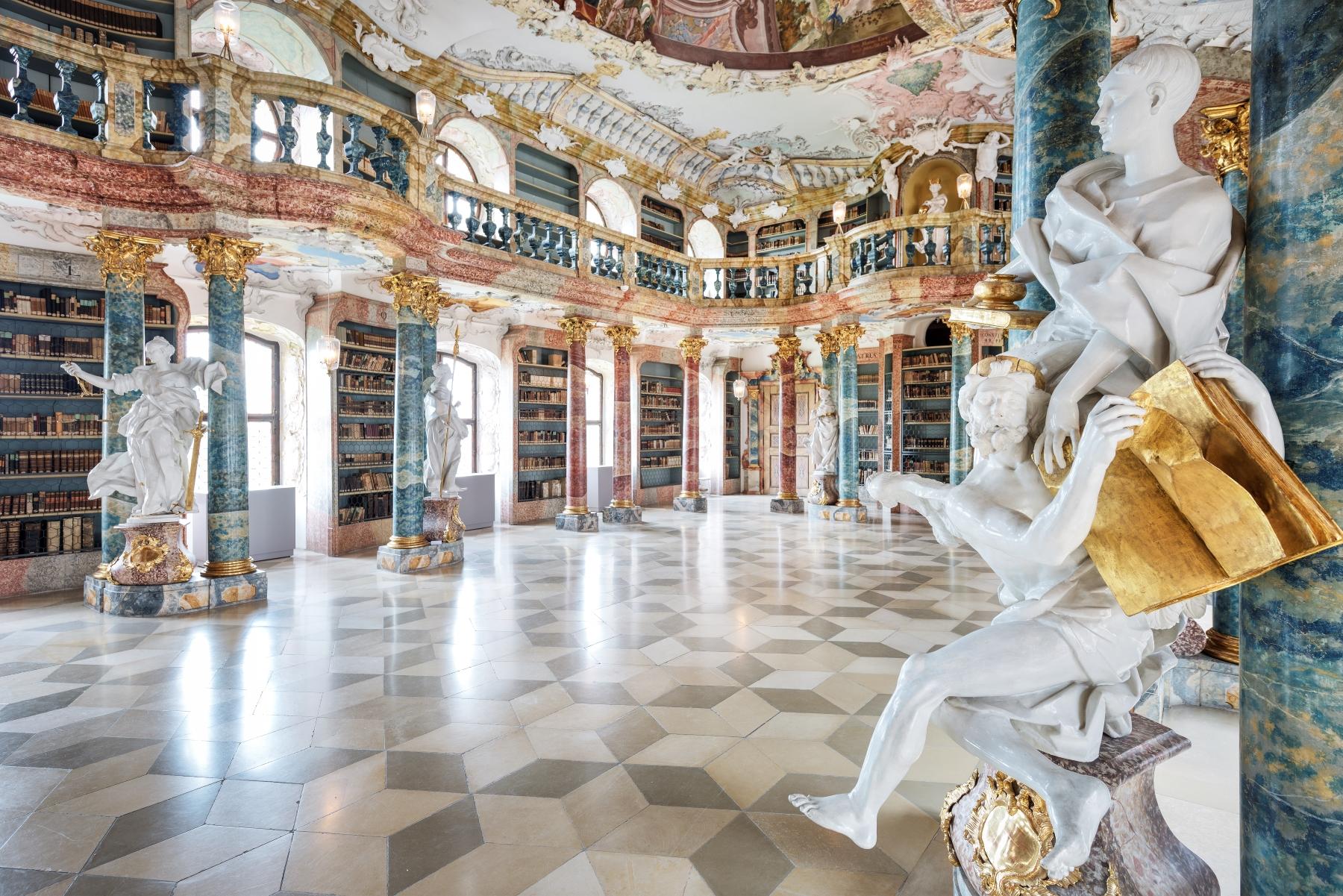 Kloster Wiblingen, Innen, Bibliothekssaal