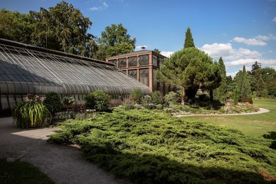 Botanischer Garten Karlsruhe, Außenansicht auf das Gewächshaus