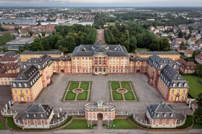 Schloss Bruchsal, Luftaufnahme vom Schloss