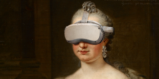 Barockschloss Mannheim, Sonstiges, Elisabeth Auguste mit VR-Brille