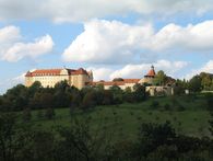 Ellwangen Palace, Aerial view; photo: Staatliche Schlösser und Gärten Baden-Württemberg, inconnu