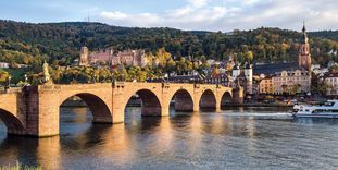 Château de Heidelberg, vue aérienne