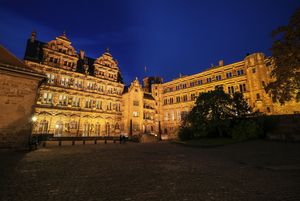 Schloss Heidelberg, romantisch beleuchtet